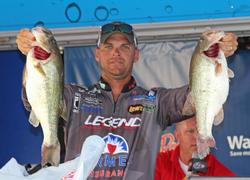 Third-place boater Todd Castledine caught two big fish at the tail end of his day. 