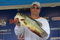 Third-place co-angler Jeremy Ives caught the day