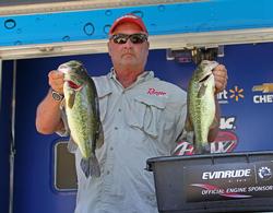 For the second day in a row, Virginia co-angler Kermit Crowder leads his division.