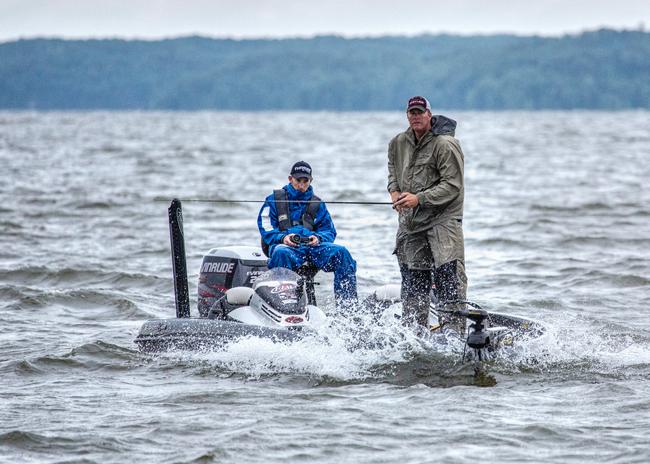 The lower end of Kentucky Lake got a little rough on the final day making it tough for all the anglers to hold their position.