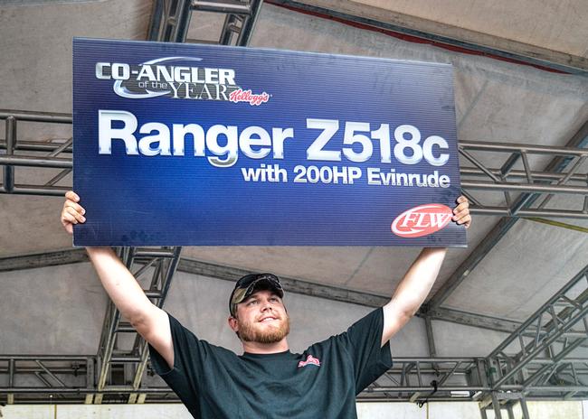 Co-angler of the Year champion Braxton Setzer was awarded a Ranger Z518c powered by a 200 horsepower Evinrude for his victory.