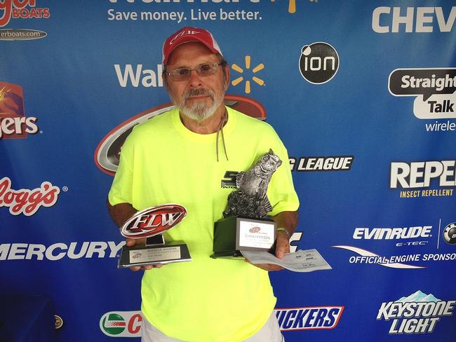 Co-angler Duane Fry of Bellefontaine, Ohio, won the Aug. 9 Buckeye Division event on the Ohio River at Tanner's Creek with three bass weighing 5 pounds, 12 ounces. For his efforts, Fry was awarded nearly $2,000 in prize money.