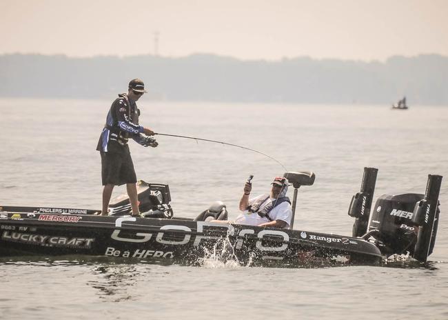 All the on the water reports indicated that Brent Ehrler whacked them on day three. He could be gunning for his second Forrest Wood Cup title tomorrow. 