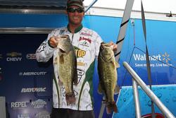 Leading the pro division is Wayne Vaughan of Chester, Va.