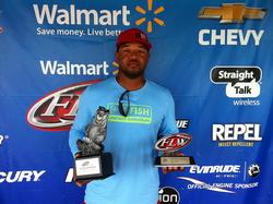 Co-angler Domonick Poullard of Houston, Texas, won the Sept. 6-7 Cowboy Division Super Tournament on Sam Rayburn with a two-day total weight of 20 pounds, 6 ounces. He walked away with nearly $3,000 in prize money.
