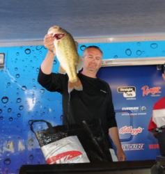 Co-angler Corbett Ross of Port Neches, Texas, finished second with a three-day total of 38 pounds, 7 ounces worth $3,927.
