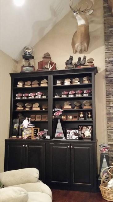 Not many anglers have this much FLW hardware to show off in their living room. 
