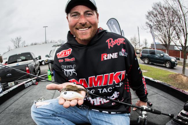 Bryan Thrift junked his way to a high finish with an ER Lures umbrella rig and 3.8-inch Keitech Swing Impact FATs, a brown Z-Man ChatterBait and a Damiki Brute crankbait.