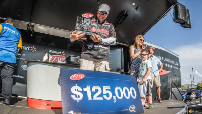 Yep, that'll do. Bryan Thrift smiles at the fruits of his second FLW Tour win in two years. 