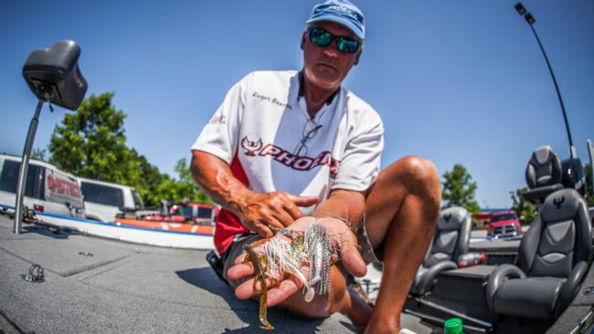 6. Rodger Beaver tossed a Carolina-rigged 6-inch Zoom Lizard as well as a 1/2-ounce Strikezone Master Blaster spinnerbait and 1/2-ounce Buddha Bait spinnerbait.