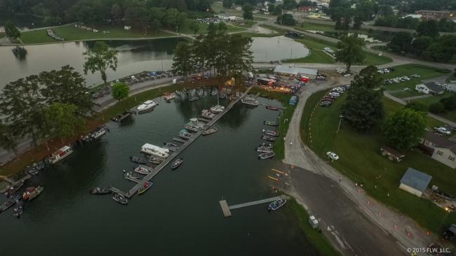 The Dayton Boat Dock and Grill is a city-owned facility that is home to the Walmart FLW Tour event this week.