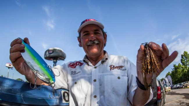 Veteran Kentucky Lake stick Billy Schroeder locked up third place with a 3/4-ounce green pumpkin jig and a Nichols Lures Magnum Spoon. He added extra hooks to the Magnum Spoon.