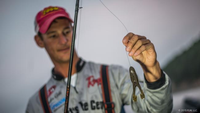 3. It was his first time in the Forrest Wood Cup, but that didn't stop Brandon Cobb from taking full advantage. Cobb threw a Zoom Horny Toad alone and on a buzzbait a lot, but he also caught fish on Lucky Craft Gunfish and Sammy topwaters. 