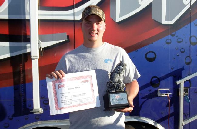 A slow-fishing approach with a shaky head was the winning strategy for co-angler William Hearn.
