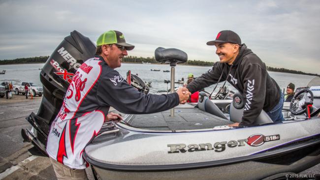 In total, that is five Rayovac FLW Series wins shaking hands. 