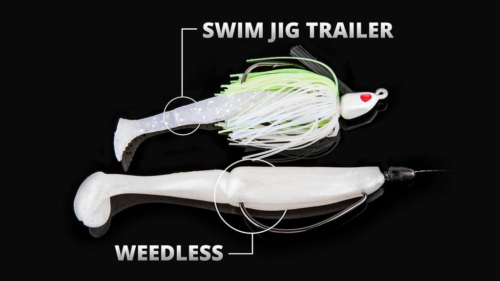  4 Pieces Weedless Fishing Swimbait Soft Rubber