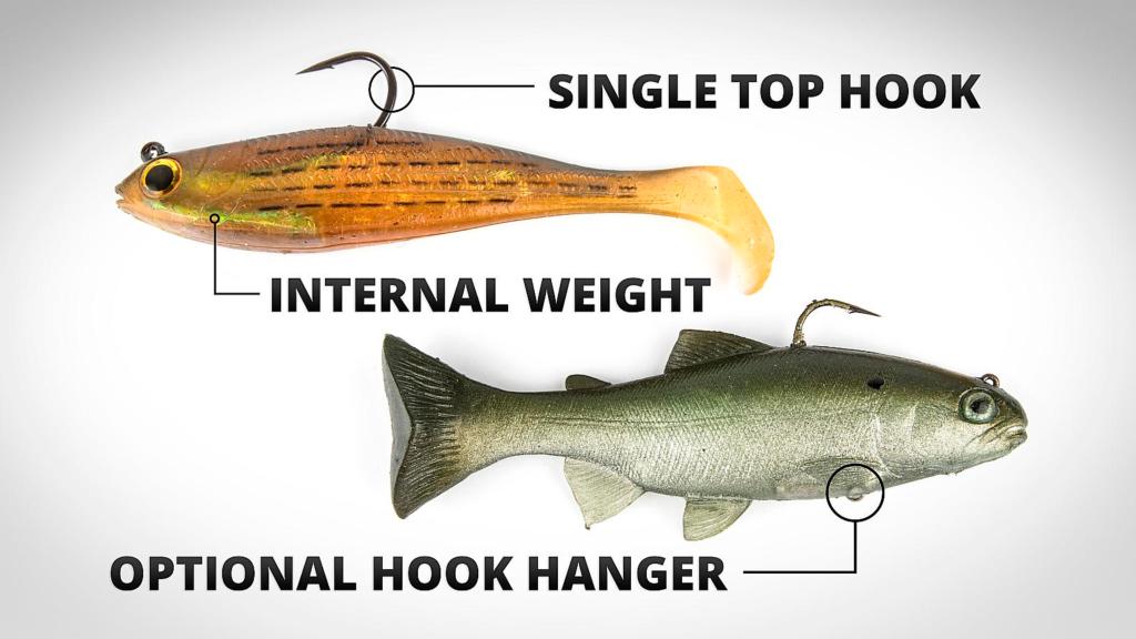 New Lifelike 4 segments Swimbait Treble Hook Self Swimming Fishing