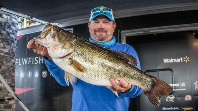 John Moon leads the co-angler side after day one and caught a Texas special along the way. 
