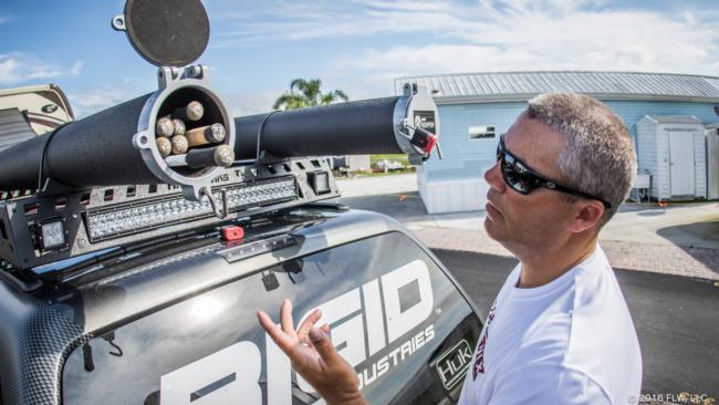 A pair of Rod Pods adorns the top of the truck. The tubes hold every spare Lew's rod you could imagine.