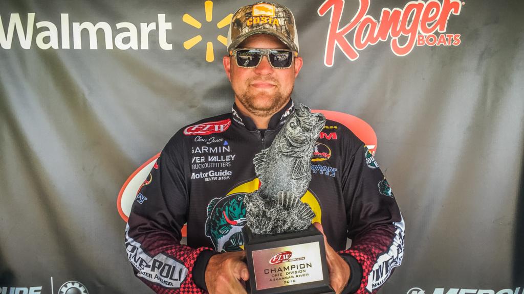Image for Arkansas’ Jones Wins FLW Bass Fishing League Okie Division Event on Arkansas River Presented By Power-Pole