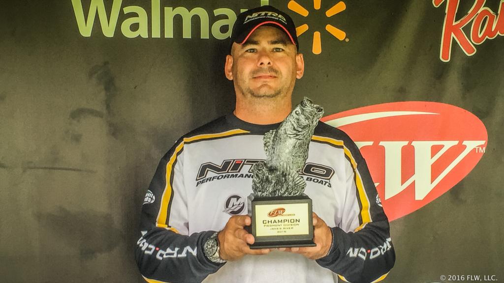 Image for North Carolina’s Gillespie Wins FLW Bass Fishing League Piedmont Division Event on James River Presented By Navionics