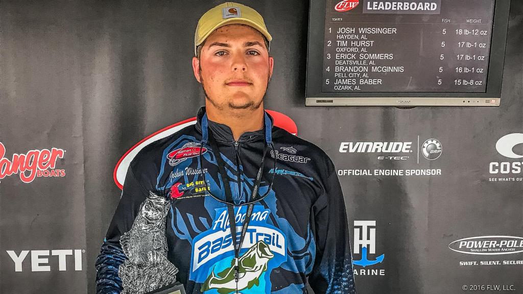 Image for Hayden’s Wissinger Wins T-H Marine FLW Bass Fishing League Bama Division Event on Lake Mitchell