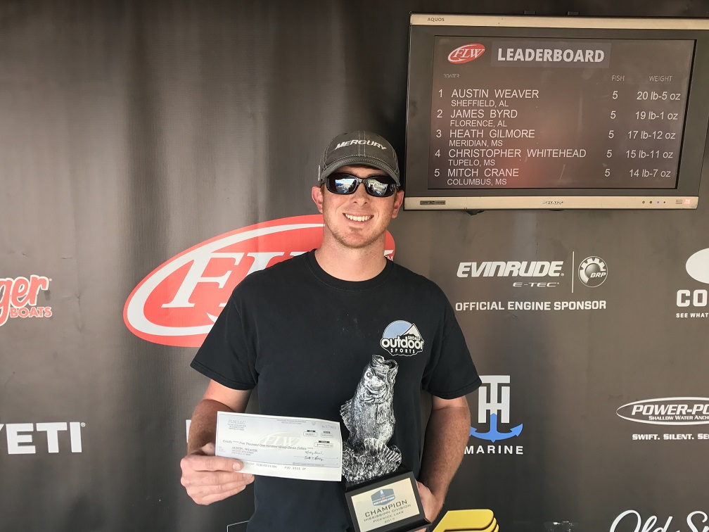Image for Alabama’s Weaver Wins T-H Marine FLW Bass Fishing League Mississippi Division Event on Pickwick Lake presented by Navionics