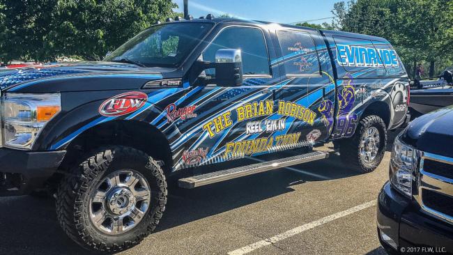 Watch for Robison's custom-wrapped Reel 'Em In Foundation truck at boat launch ramps around the state!
