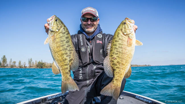 For late-season smallmouth bass, always bring your umbrellarig