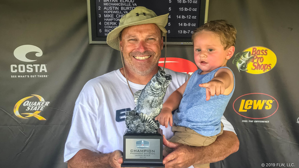 Image for Mechanicsville’s Elrod Wins T-H Marine FLW Bass Fishing League Tournament on James River