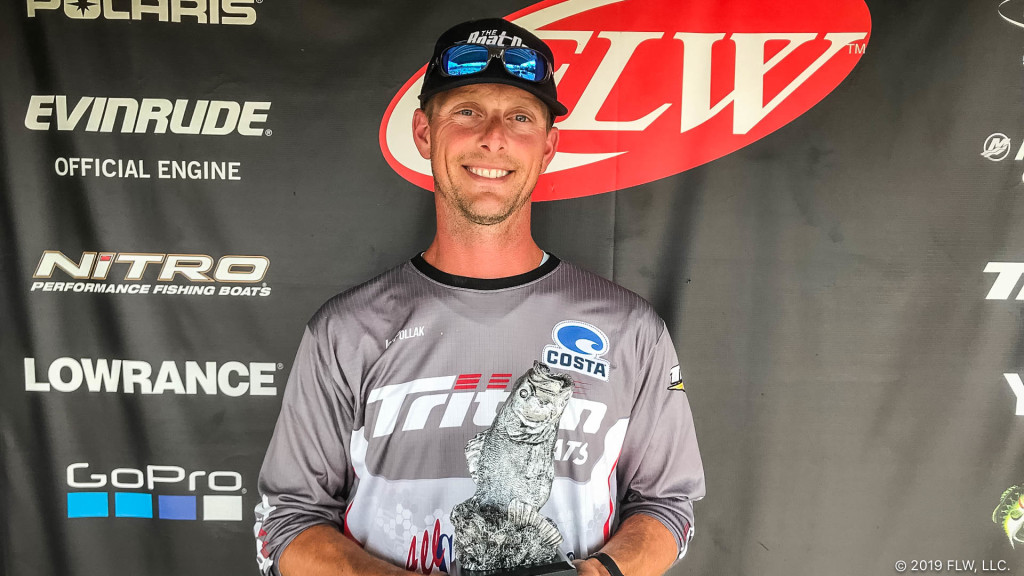 Image for Lake Geneva’s Pollak Wins T-H Marine FLW Bass Fishing League Tournament on Mississippi River at Prairie du Chien
