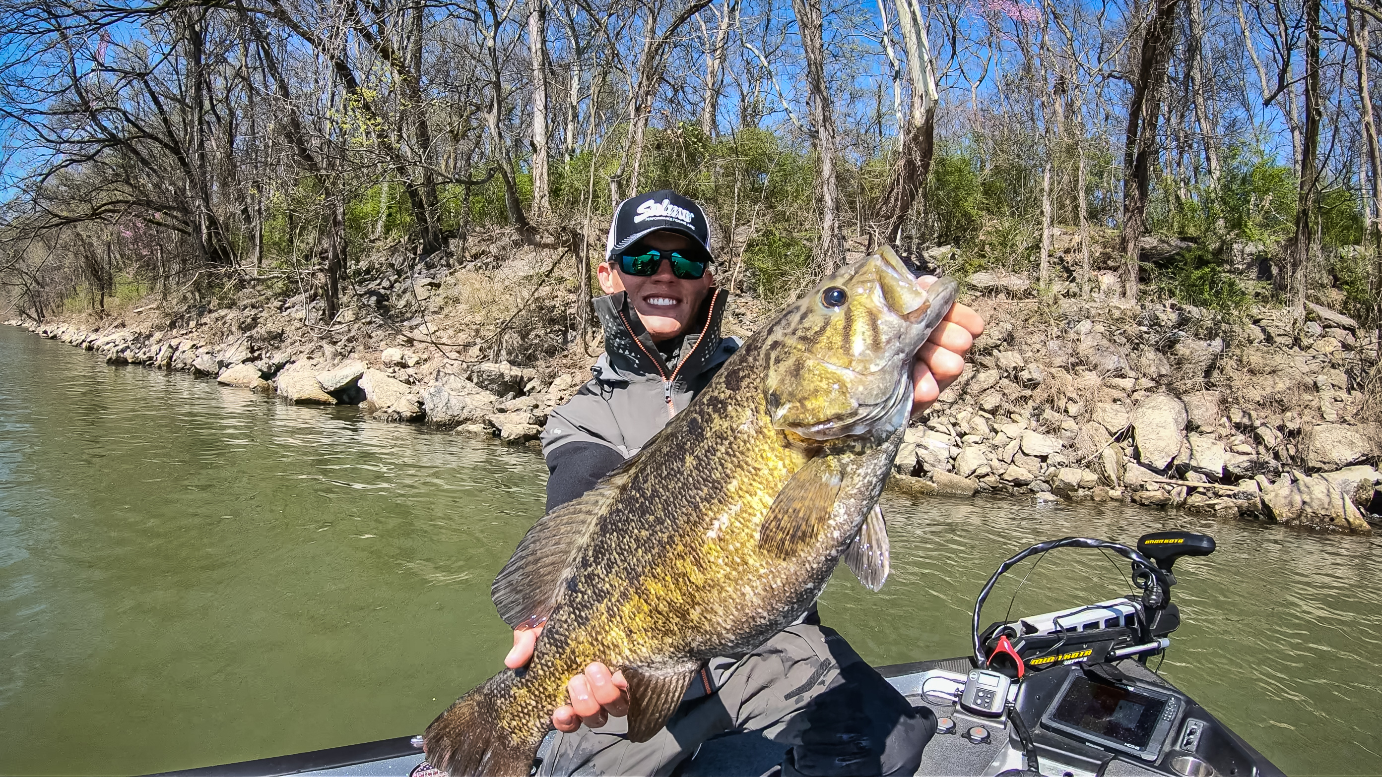 Big Smallmouth from the river. Landed on a Ned Rig using Case