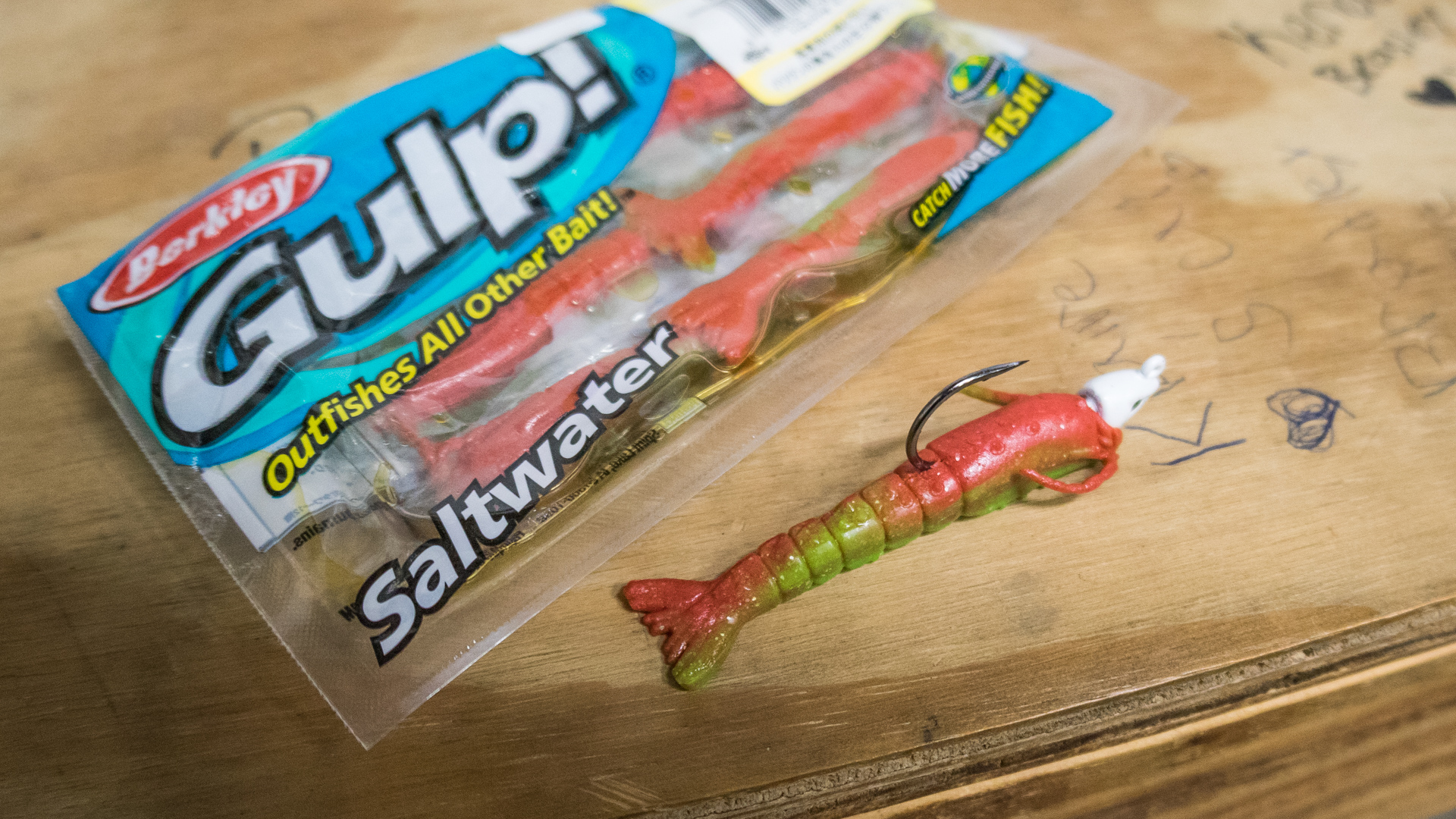 SHMINNOW (Shrimp/Minnow) 4 Soft Plastic Shrimp/Fluke - GOLD – All About  The Bait
